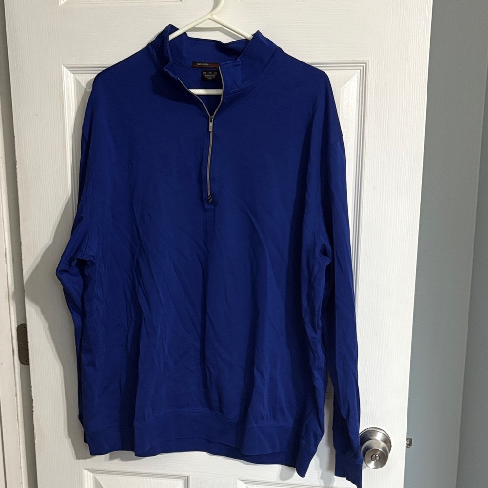 Men's Tiger Woods Collection Golf Blue Quarter-Zip Sweatshirt Size XXL
